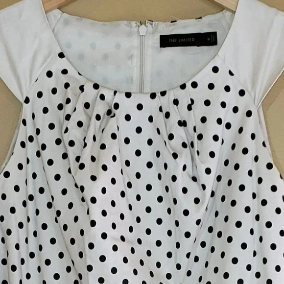 The Limited 10 black/white polka dot belted dress - Picture 6 of 6